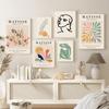 Abstract Matisse Girl Vase Coral Leaf Sun Wall Art Canvas Painting Nordic Posters And Prints Wall Pictures For Living Room Decor