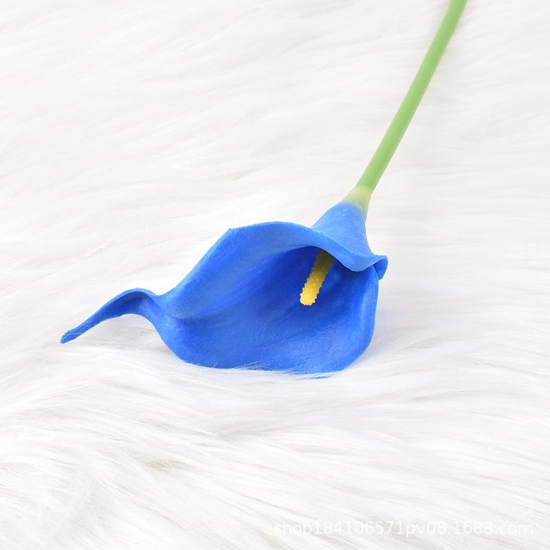 Mini PU Calla Lily Artificial Flowers for Home Decor and Photography Props