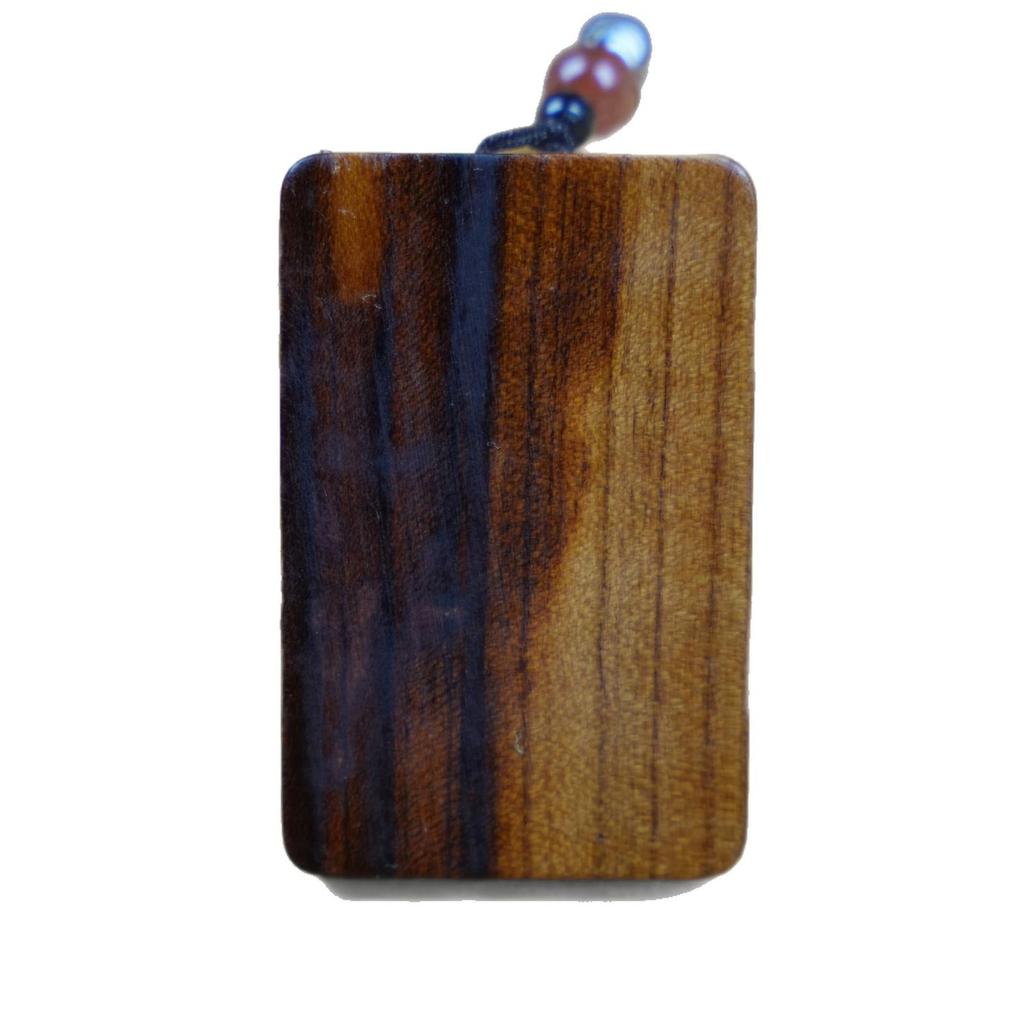 Hand-Carved Natural Peach Wood Lightning-Struck Pendant for Men and Women