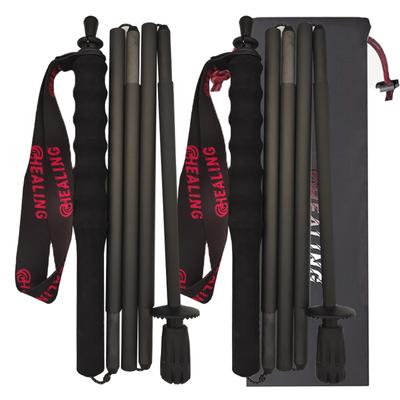 KHEALING Carbon Folding Trekking Poles Now Available! [Ultra-lightweight 110g/120g/130g] Carbon Fiber Hiking Poles, 5 Sections, 2-Pack, 110/120/130cm,