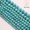 Natural Blue Turquoise Magnesite Round Beads for DIY Jewelry & Bracelets
