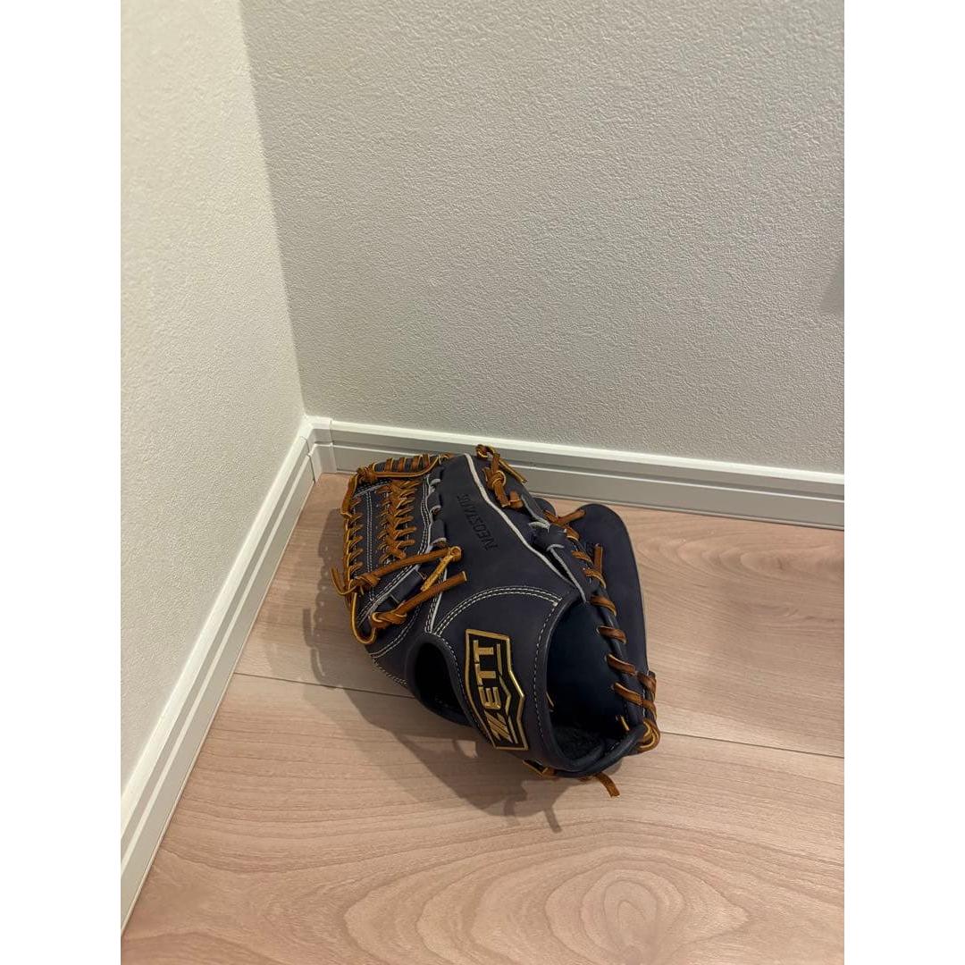 Used ZETT NEOSTATUS Softball Gloves Navy