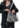 Large Capacity Handbag for Women Girls Sparkling Shoulder Bag Fashion Shopping Dating Bag Glitter Sequins Underarm Bag Blue