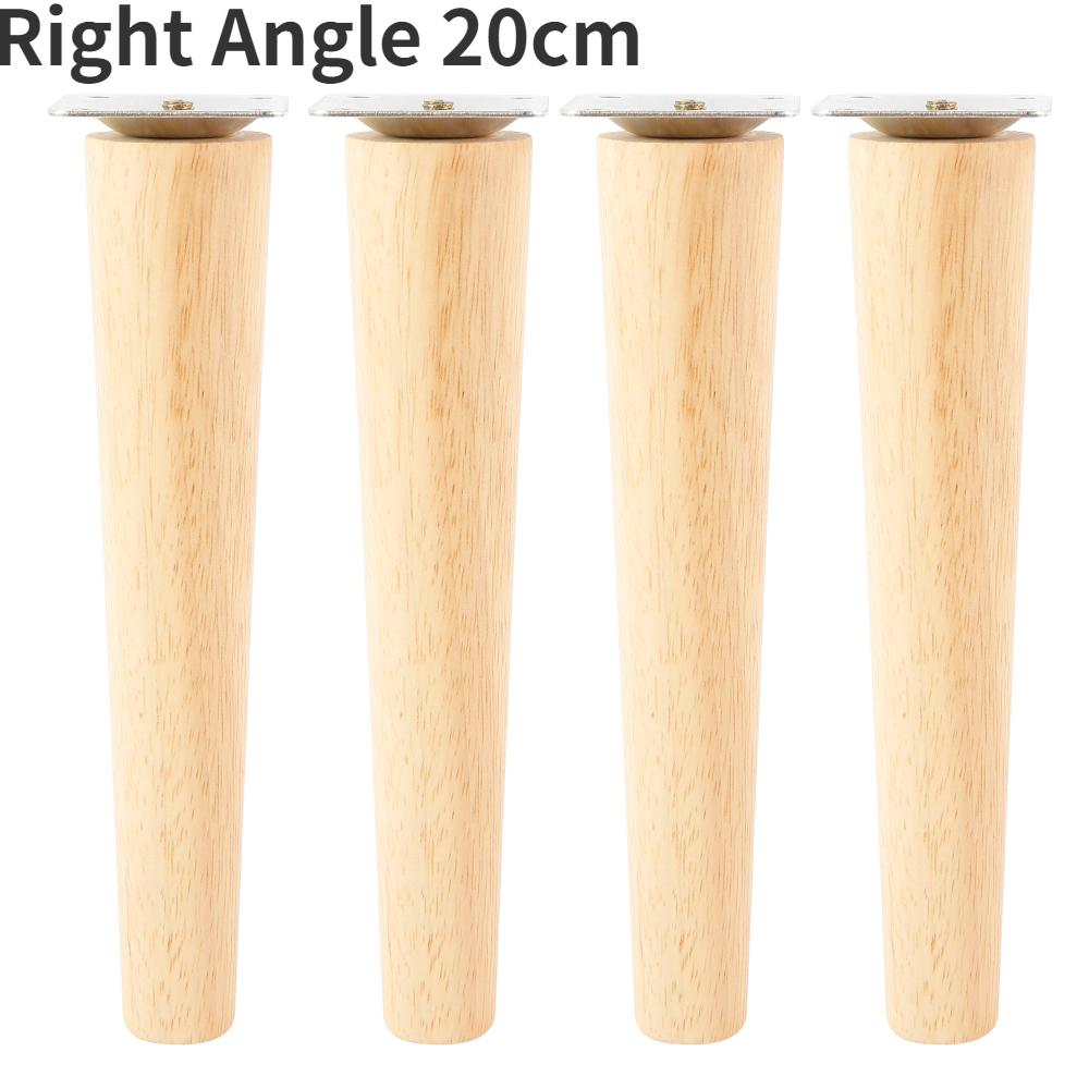 

4Pcs Height 8/15/20/25 CM Solid Wood Furniture Leg, Inclined Cone Sofa Bed Cabinet Table And Chair Replacement Feet Sloping Feet