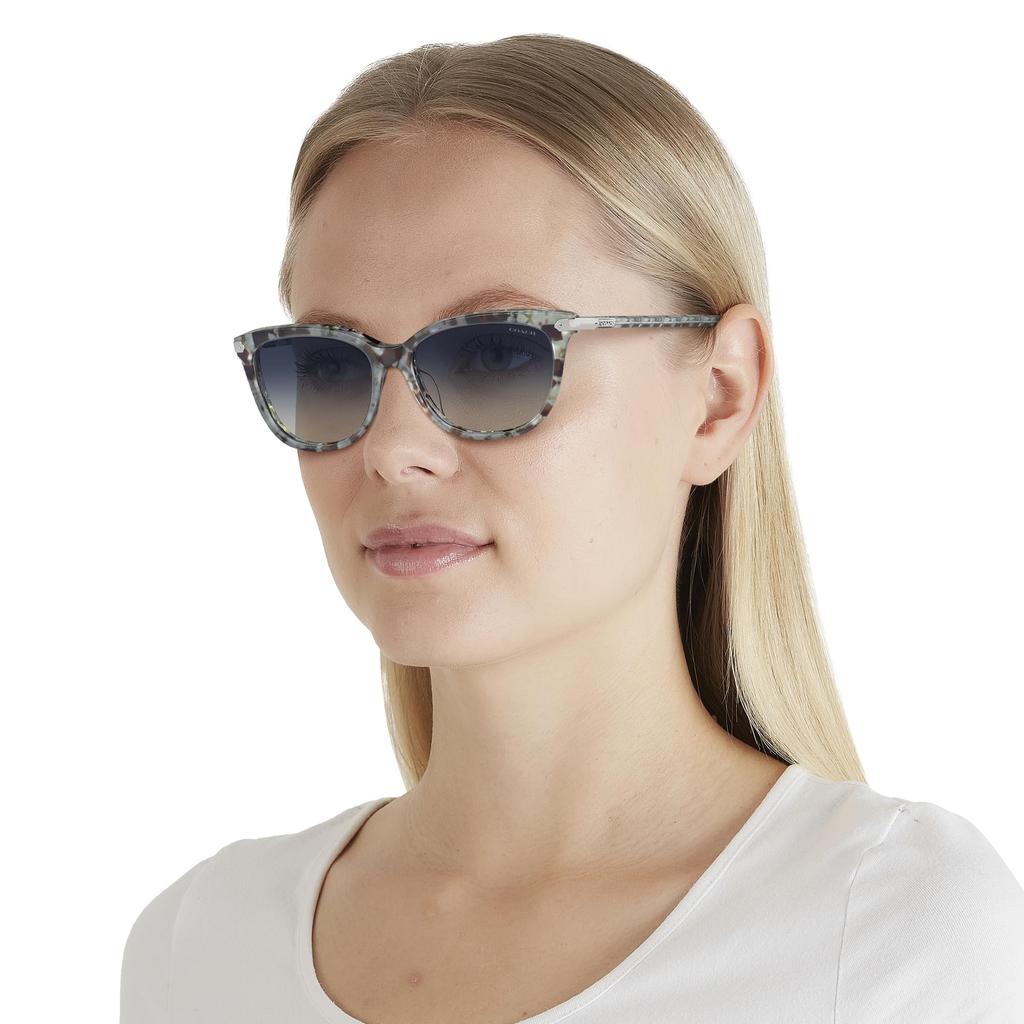 Coach Sunglasses HC8378U CL926 SEAGLASS TORTOISE 57 Women's