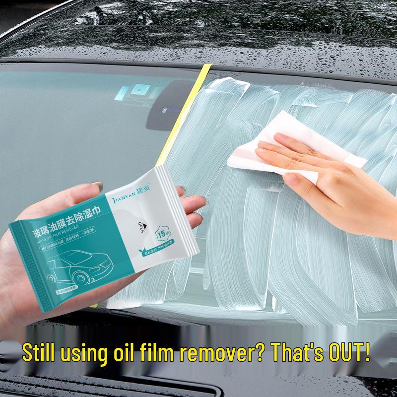 Powerful Oil Film & Stain Removal Wipes for Car Windows and Resin Tar Cleaning