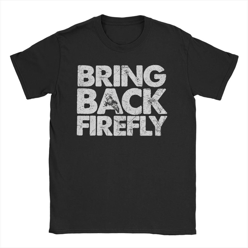 Shiny Firefly Serenity Tshirts Unisex Unisex Vintage Pure Cotton Tee Shirt Round Collar Short Sleeve T Shirts Gift Idea Clothes