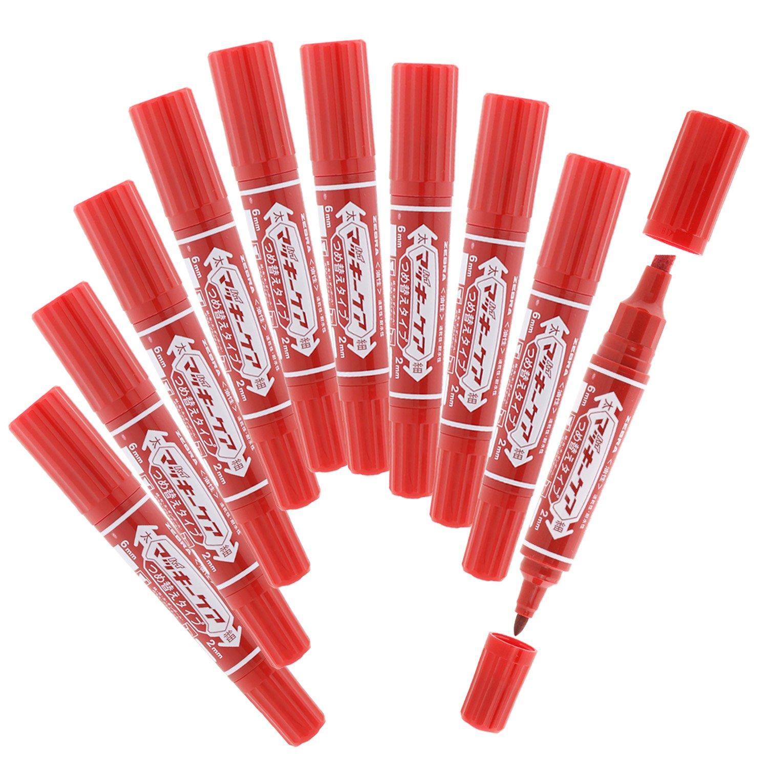 

Zebra Permanent Pen High Mackie Care сменный стержень красный 10 B-YYT5-R красный