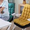 Solid Color Stitching All-in-one Chair Cushion PP Cotton Student Dormitory Backrest Lumbar Protect Waist Mat All-season Thick Office Chair Buttock Pad