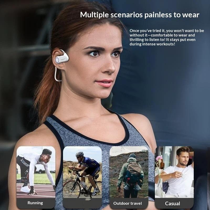 Ultra Light Open Ear Bluetooth Sports Headphones With 8H Playtime And Noise Cancelling Perfect For Running Hiking Gym Daily Use
