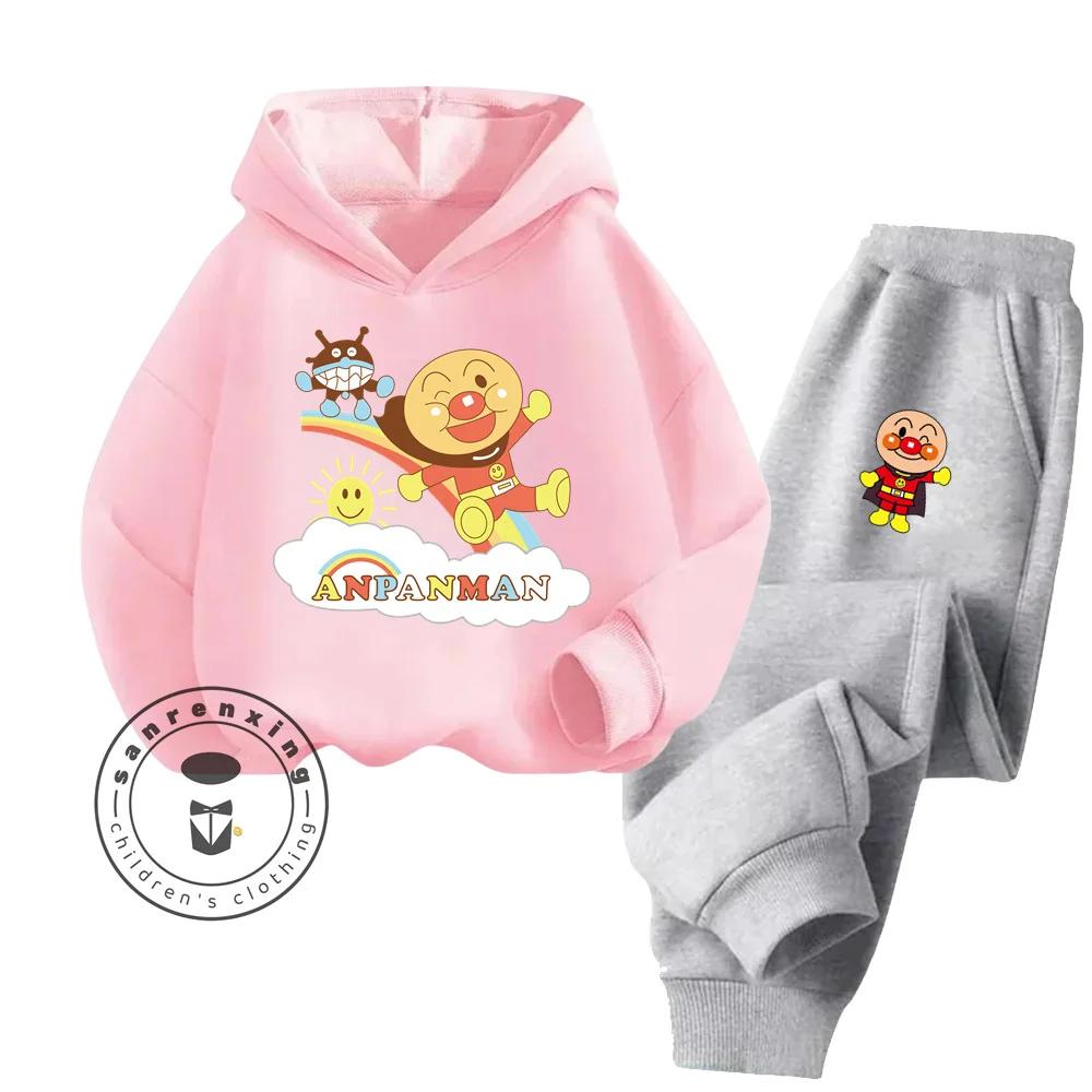 Ensemble de sweat à capuche de sport pour enfants, mode Anpanman abordable, vêtements économiques sans compromis sur la qualité, printemps-automne