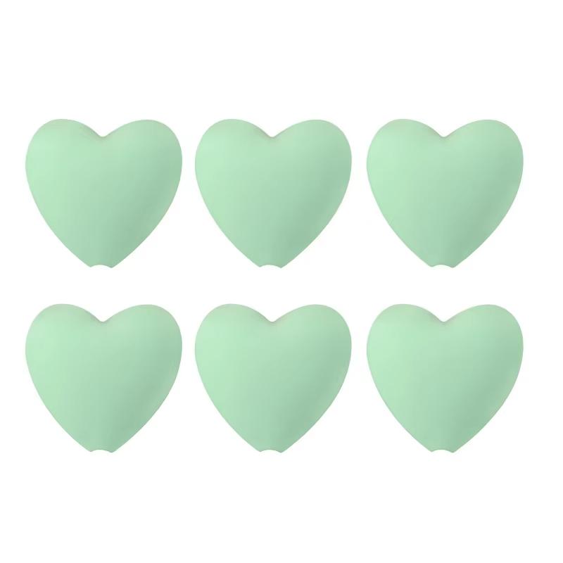 6pcs/set Knitting Needle Point Protectors Point Needle Stoppers Heart Shaped Stitches Stoppers Needle Caps Knitting Accessories