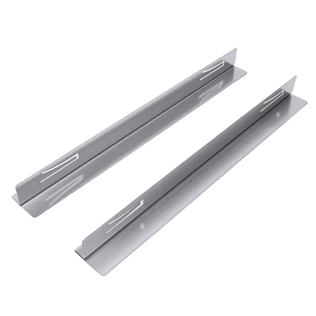 1 Paar 35CM Edelstahl Herdspaltabdeckung Küchenarbeitsplatten-Spaltfüller für Gasherd Induktionskochfeld