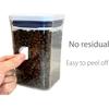 CHUBBIEE Removable Waterproof Food Labels, Write-on Kitchen Labels for POP Food Storage Containers, Jars and Home Organization, Pantry & Spice