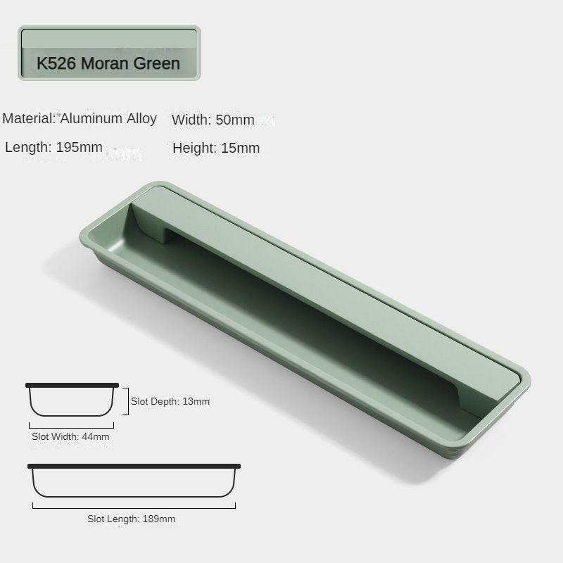 Modern Sliding Door Concealed Handle Slotted Embedded Buckle Furniture Handles Wardrobe Push Pull Hidden Kitchen Cabinet Knobs