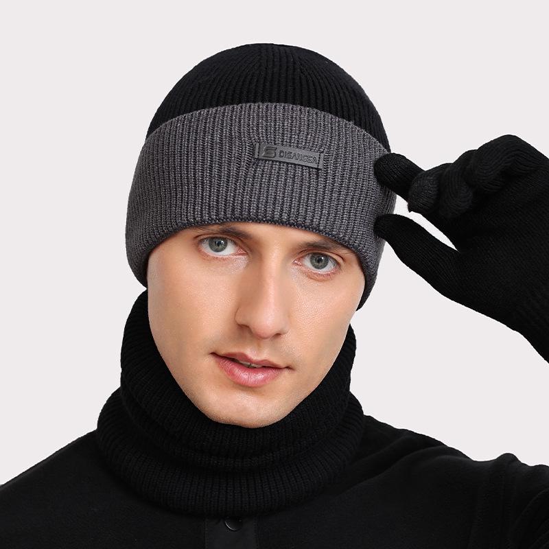 Dizangsa Herren Herbst/Winter Nackenwärmer Beanie - Kleines Gesicht Kälteschutz, Wärme und Ohrenschutz Strickmütze.