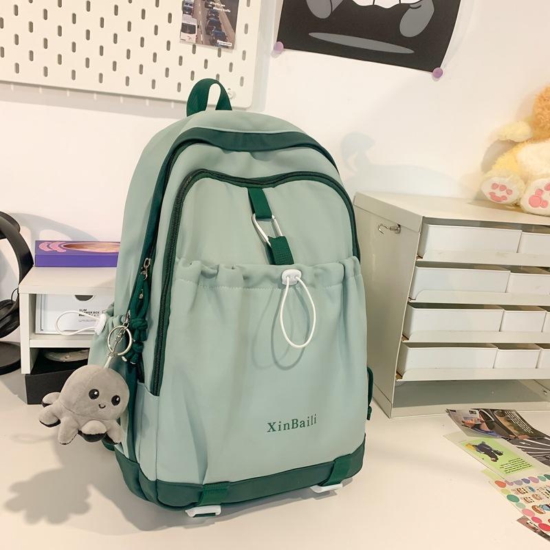 School bag female college student Korean version niche high-value durable backpack women's light and simple large capacity backpack new style