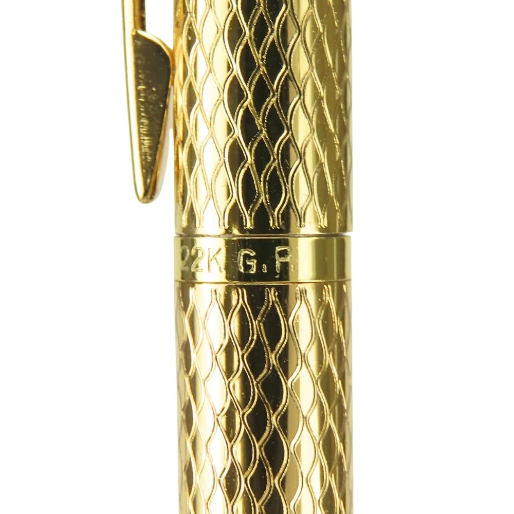 Used  Ballpoint pen GOLDEN CROWN Two-piece set metal gold mechanical pencil