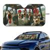 1PC Driving Chicken Run Car SunShade Windshield Foldable Three-layer Insulation Sunshade By Suction Cup Blocks UV Rays Sun