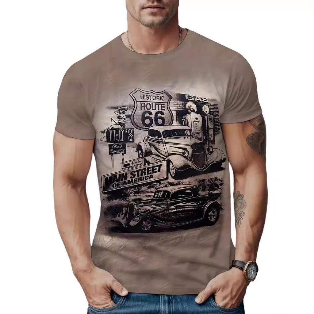New 3D Digital Printed Summer Abstract Personality Trend Adult Men's T-shirt