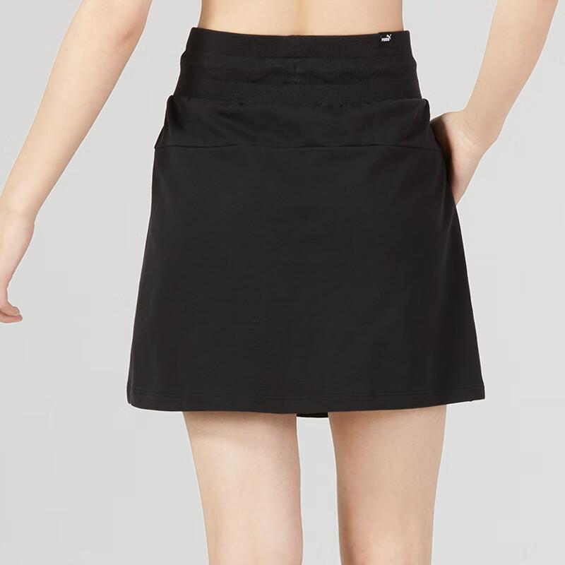 Puma Color Sólido Cordones Transpirable Running Fitness Entrenamiento Falda Casual Faldas Mujer Negro 677126-01