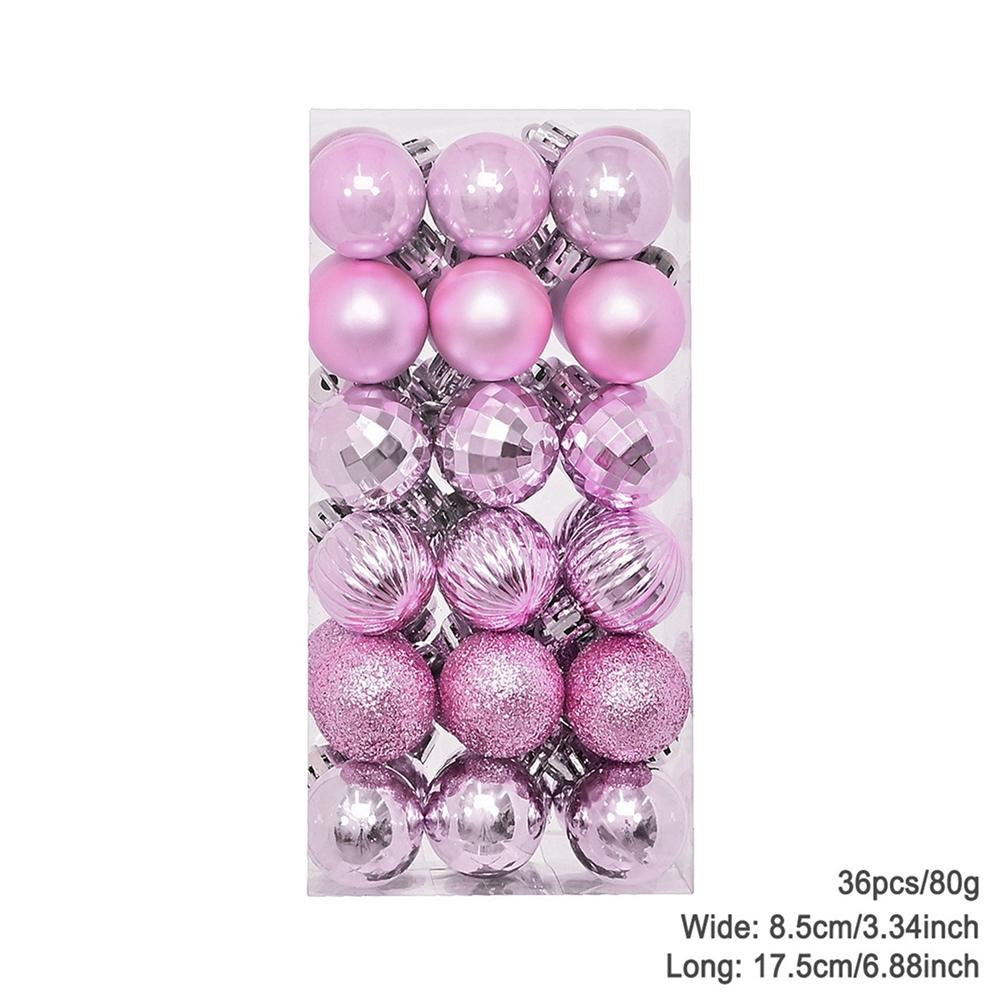 36Pcs Christmas Balls New Year Party Decoration Xmas Tree Ornaments Christmas Hanging Ornament Home Decor Gifts 3cm