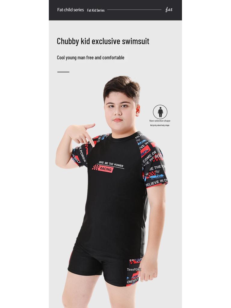 Plus Size Boys' Swim Trunks - Split Swimsuit Set for Children