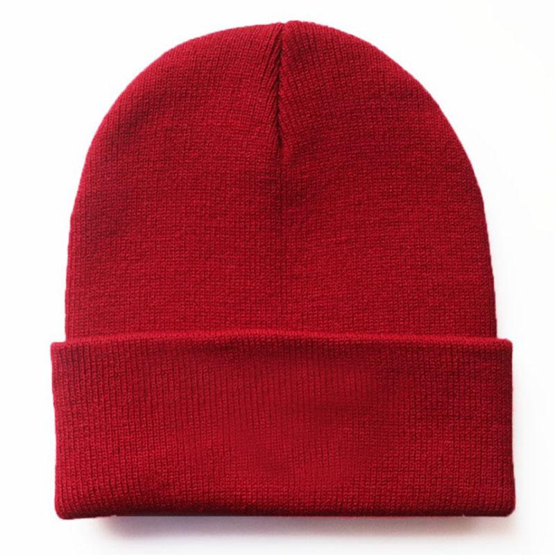 Multi Color Solid Color Knitted Hat, Woolen Hat, Brimless Pullover Hat, Rolled Edge Cold Weather Hat, Customizable