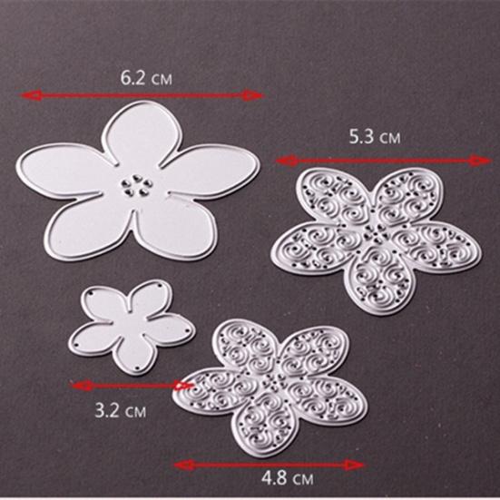 4ks květiny z uhlíkové oceli DIY řezací matrice Scrapbook Card Handcraft Stencil Tool