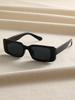 1/2/3 Pcs Unisex Plastic Square Fashion Sunglasses For Beach Play And Daily Photography