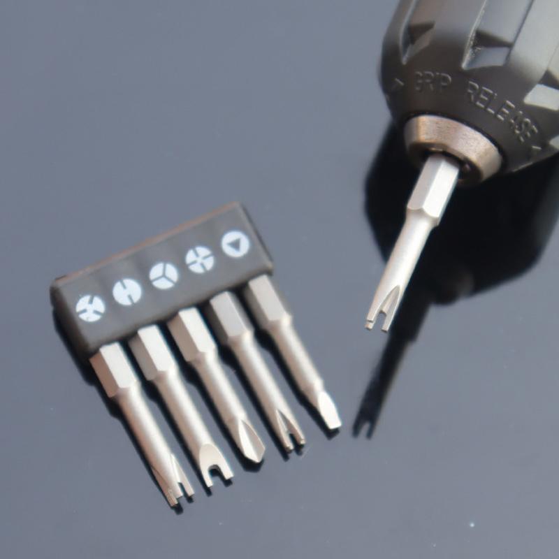 5 bucăți/set Set de șurubelnițe în formă specială, 50 mm, în formă de U, tip Y, cruce interioară, instrument de șurubelniță în trei puncte