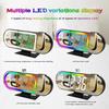 Large Screen LED Projection Clock Colorful Projection Digital Alarm Clock LED Mirror Clock  Bedroom