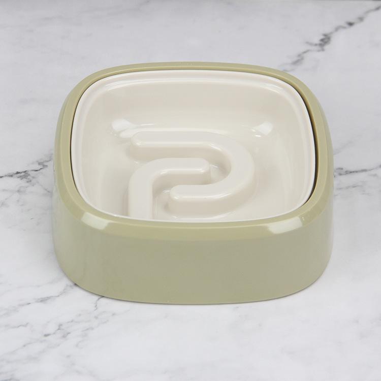 Pet Slow Feeding Bowl Anti Choking Anti Tipping Slow Food Bowl Slow Licking Bowl Cat Dog Food Bowl Slow Feeding Simple Beautiful