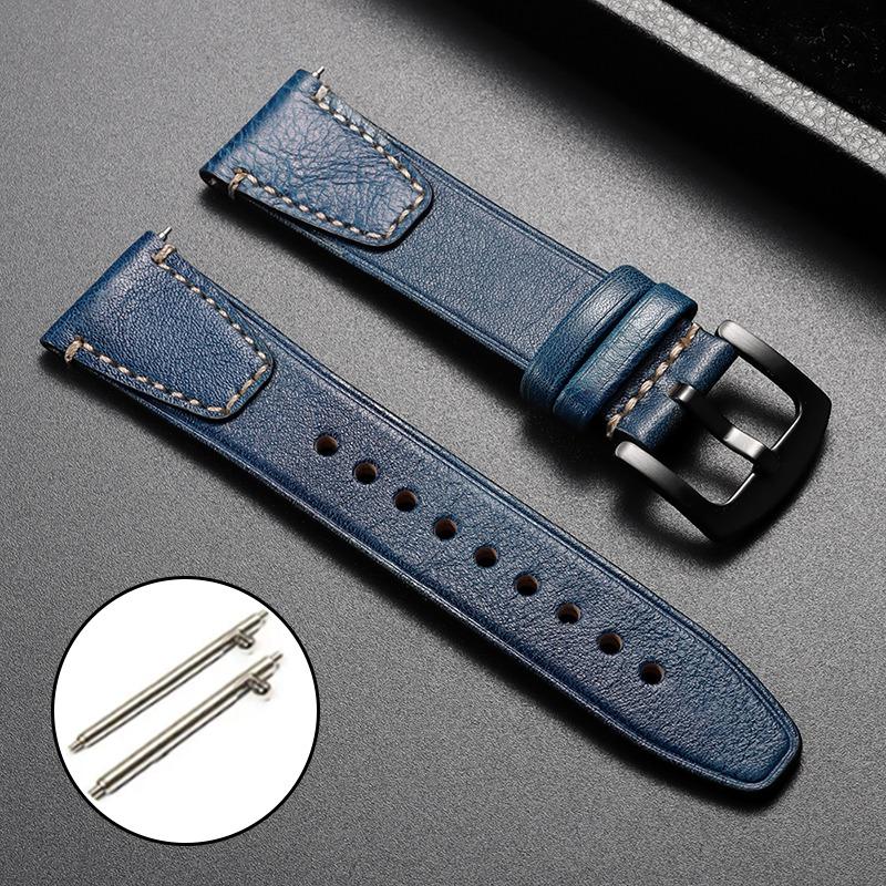 For Seiko Quick Release Leather Watchband for Rolex 18/20/22mm Men Wristband Bracelets Universal Leather Watch Strap Accessories