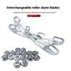 Stainless Steel Ice Skating Blade Set Inline Figure Skate Blades Replacement for Skate Shoes Sizes 220/253/290MM