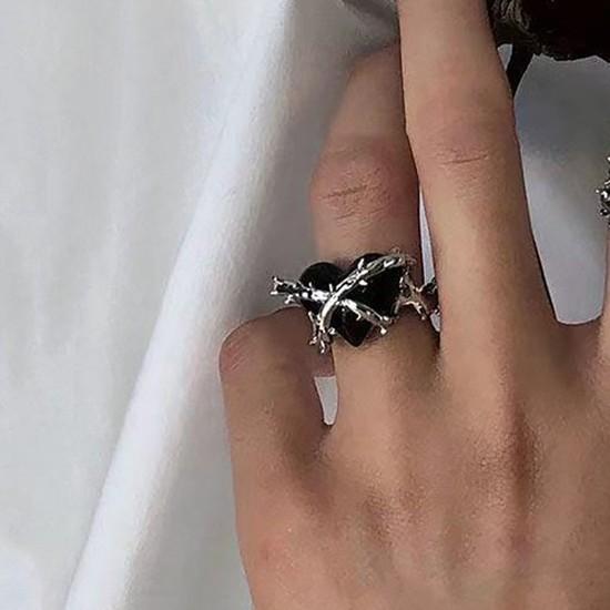 Minimalist Silver Color Cuff Rings for Women Couples New Fashion Creative Smooth Pattern Geometric Party Wedding Jewelry Gifts