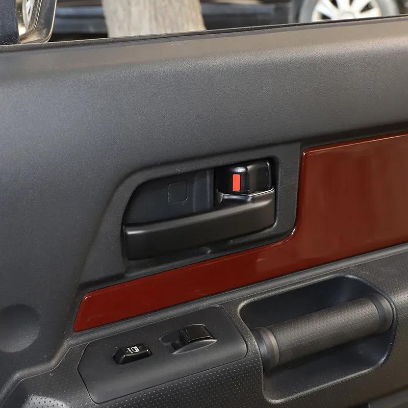 2PCS For Toyota FJ Cruiser 2007 2008- Carbon Fiber Style Interior Door Handle Pull Grab Cover Car Interior Accessories Trim