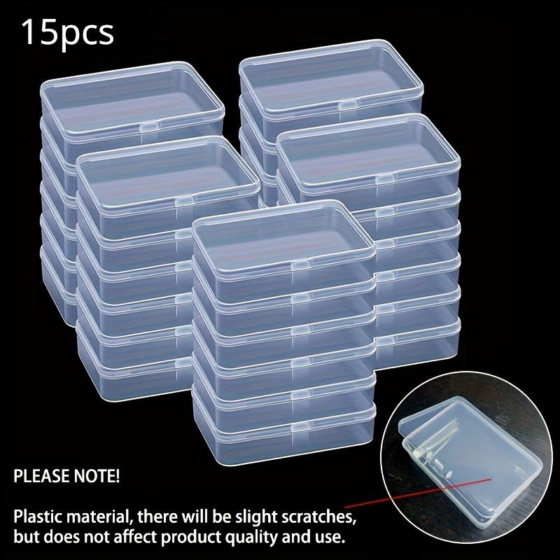 15pcs Clear Plastic Storage Containers with Lids Business Cards & Craft Supplies Bead Storage Containers Storage Containers for Crafts