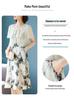 Elegant Summer Chiffon Skirt Set: Short-Sleeve Dress for Mature Women
