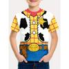 Summer Round Neck 3D False Two-piece Printed Top Role Playing Costume Fashionable Casual Short Sleeved Children's Boy T-shirts