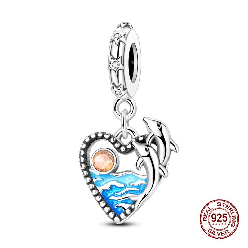 Original Charms Copper Heart-Shaped Infinity Charms Beads Fits 3Mm Original Bracelet Womens Diy Fine Jewelry Gifts