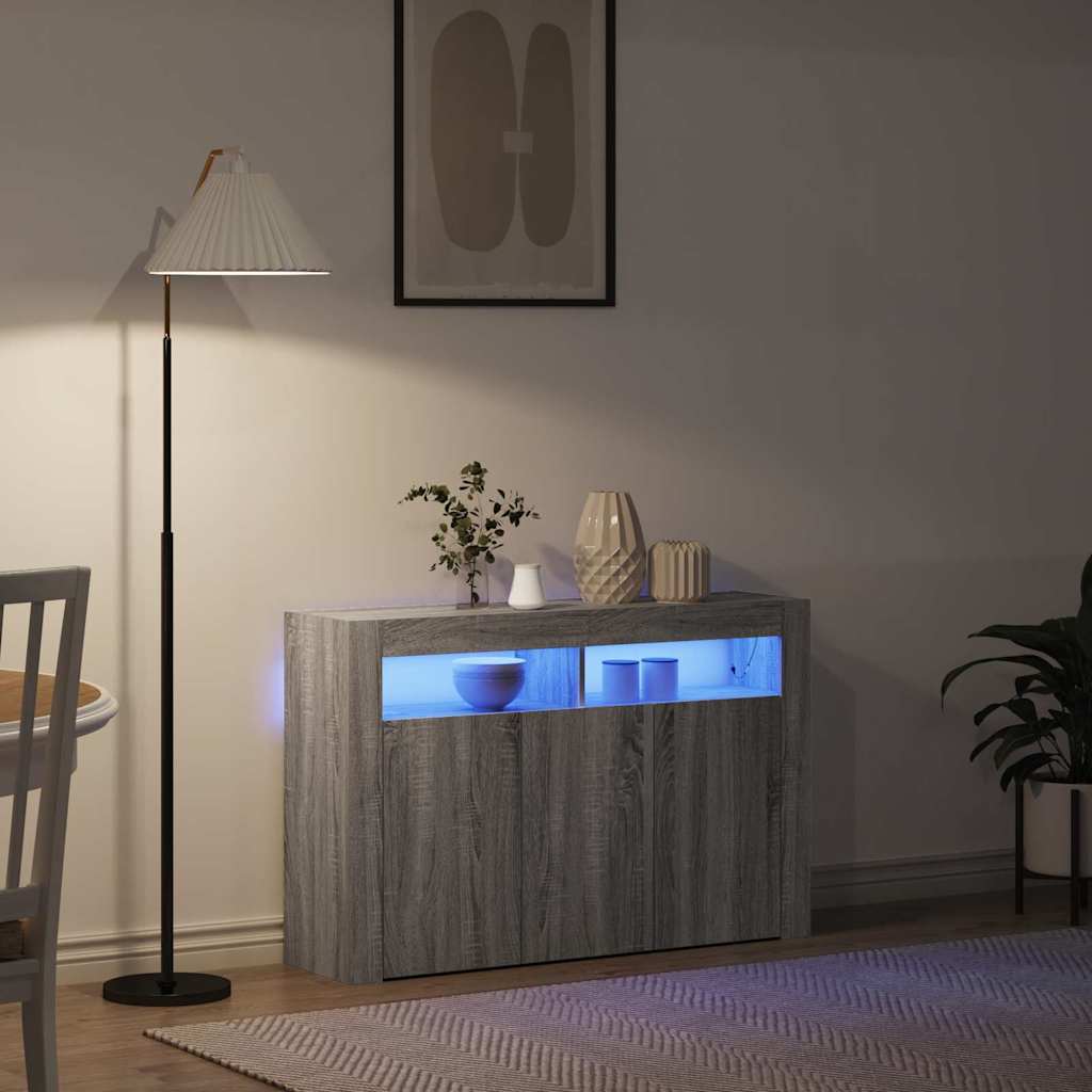 Sideboard Gray Sonoma 116 x 30 x 75 cm Particleboard