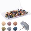 60pcs Matte Push P, Cute Reble Colorful Round Map P Resin Thumb Tacks for Cork Board Wall Bulletin Board Home Office Photos Decorative Pushp Packed