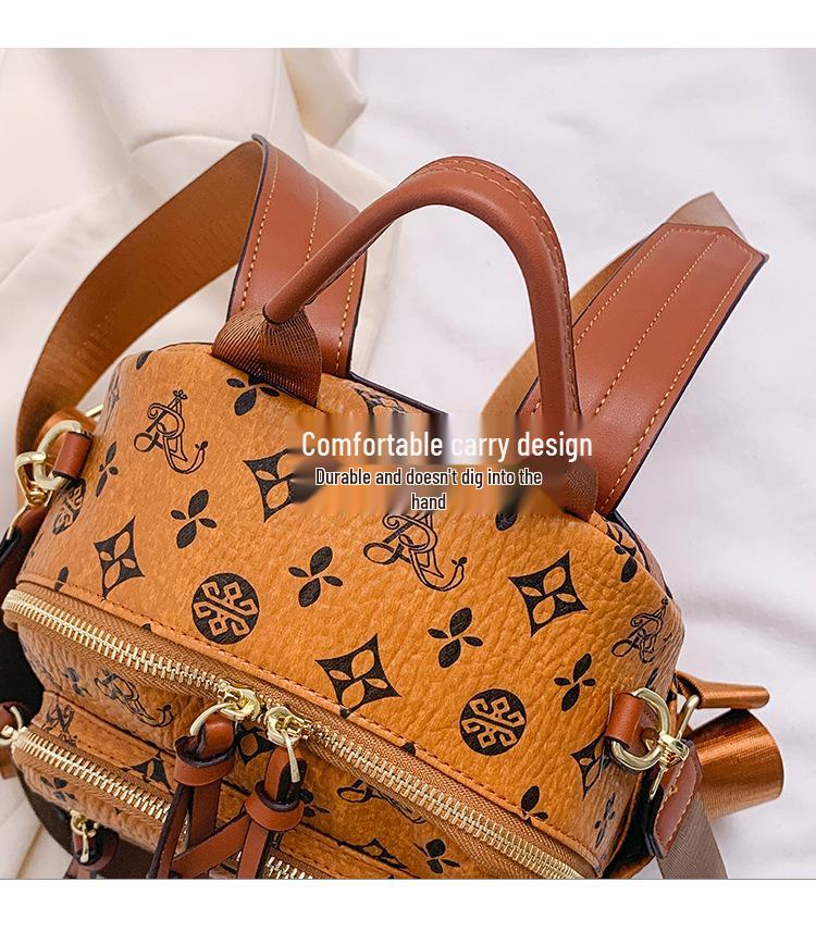 Dámský batoh s retro potiskem: Stylový, Velkokapacitní, Třícestný Módní pro Cestování a Výlety