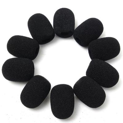 10pcs Mini Black Mic Cover Protector Microphone Headset Windscreen Sponge Foam
