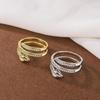 Trendige Schlangen-Wickel-Motiv-Ringe Schicke Legierungs-Schlangenringe Schmuck Einzigartige Ringe Für Frauen, Die Einen Einzigartigen Stil Suchen