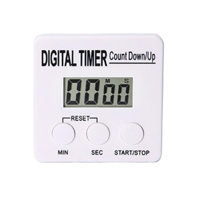 [TL][TL]Timer 99 Minutes Adjustable Electronic Countdown Timer Kitchen Reminder Magnetic Strap Stand белый