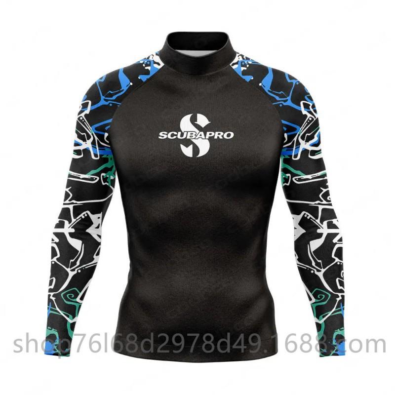 SCUBA Surfing Wear Outdoor Sunscreen Snorkeling Swimwear Long-sleeved Split Top Quick-drying Diving Suit Support