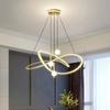 Modern LED Pendant Light Home Indoor Decorative Lighting Ceiling Lamp for Living Dining Room Hanging Light Black Gold Chandelier