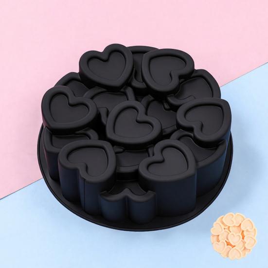 Silicone Cake Mold Flexible Food Grade Baking Mold for Oven And Freezer Non-Stick Heart Shape Dessert Mold for Mousse Cookies Jelly